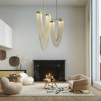 Lustra Lampe Pendante en Chaîne de Cuivre Moderne - Neutralighting