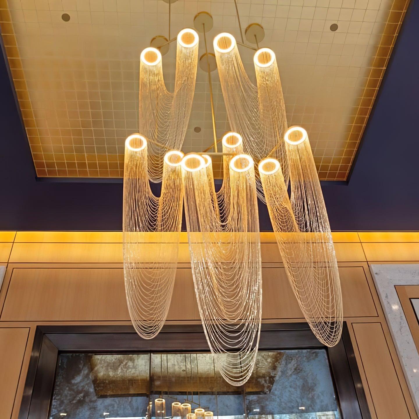Lustra Lampe Pendante en Chaîne de Cuivre Moderne - Neutralighting