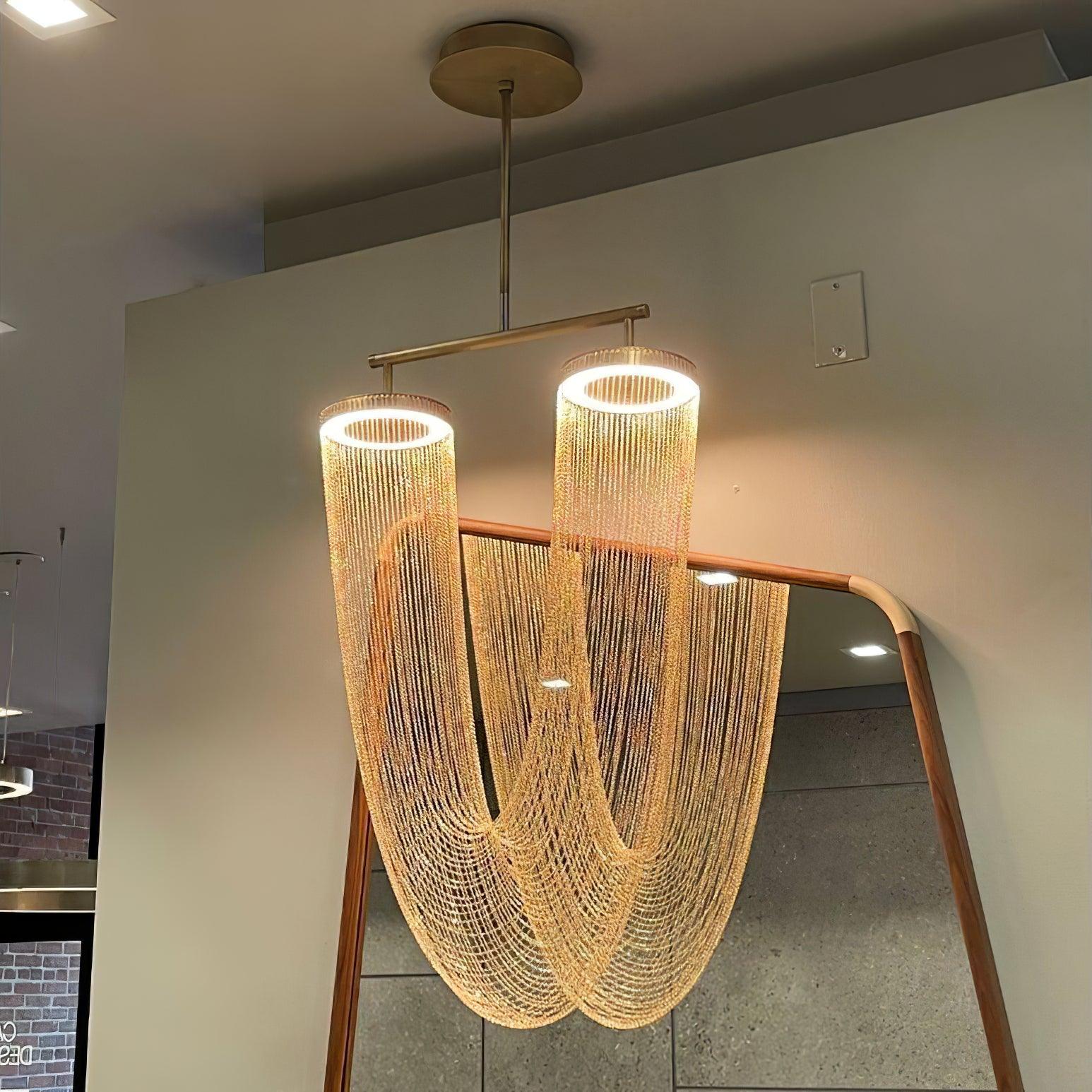 Lustra Lampe Pendante en Chaîne de Cuivre Moderne - Neutralighting