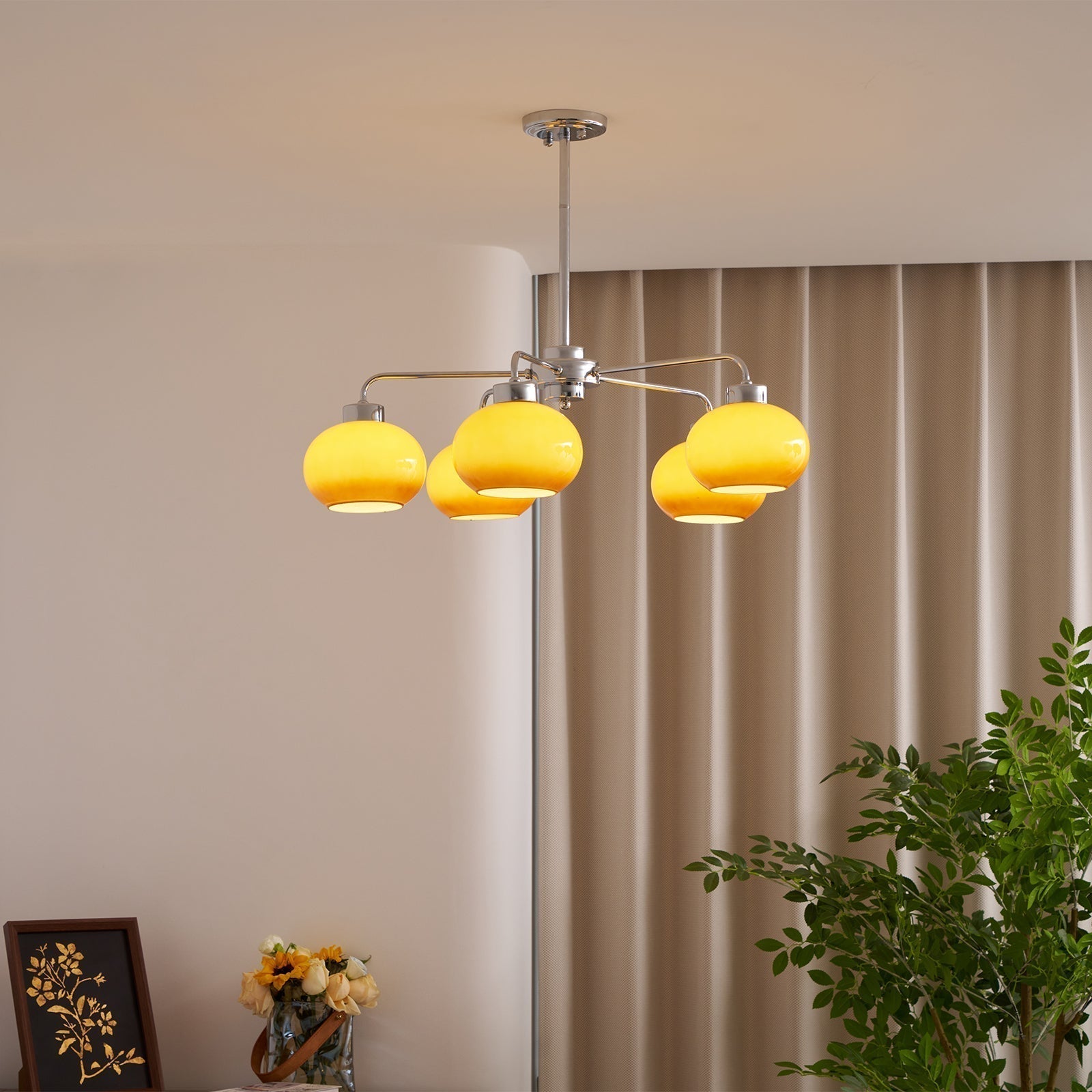 Lustra Chandelier Géométrique en Verre - Neutralighting