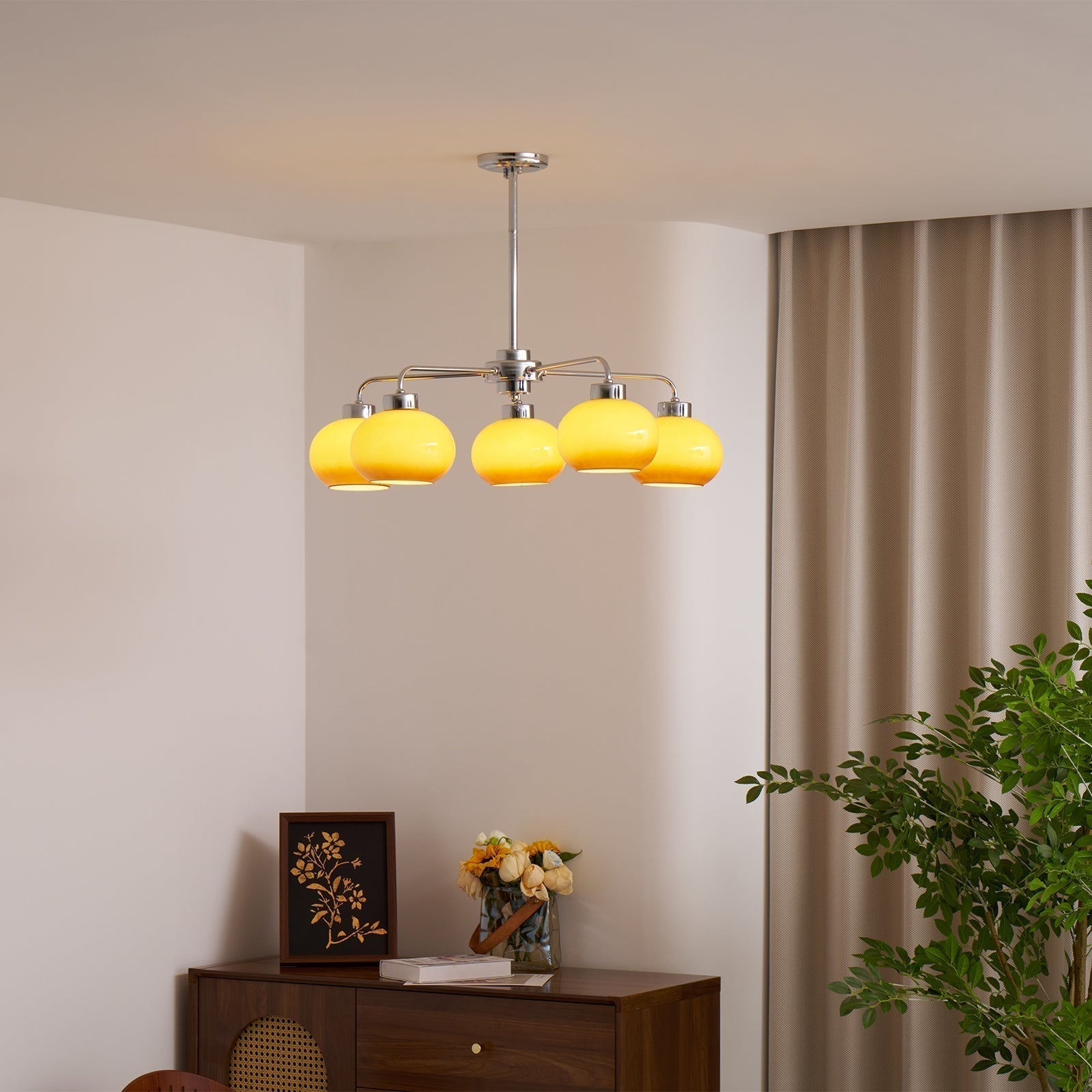 Lustra Chandelier Géométrique en Verre - Neutralighting