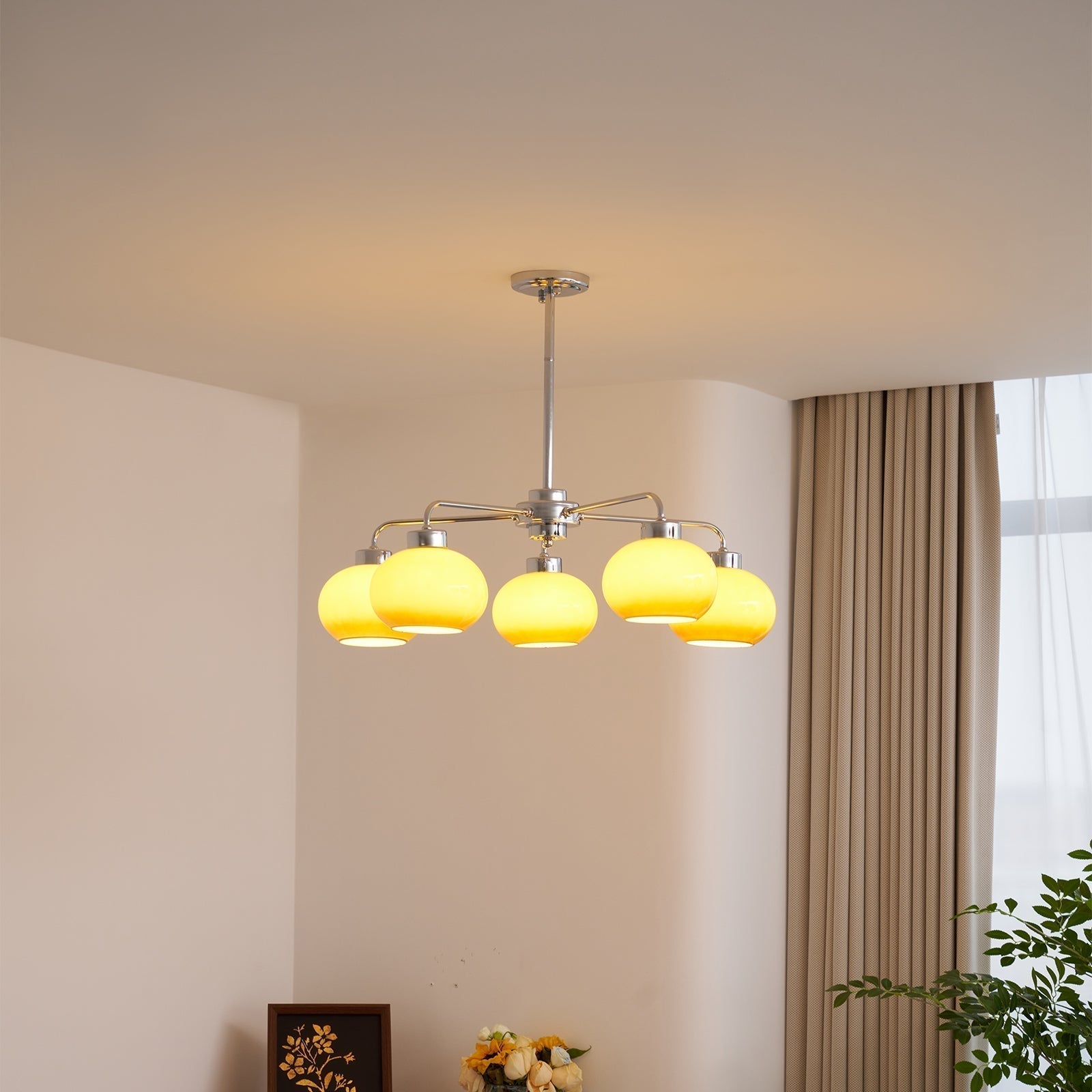 Lustra Chandelier Géométrique en Verre - Neutralighting