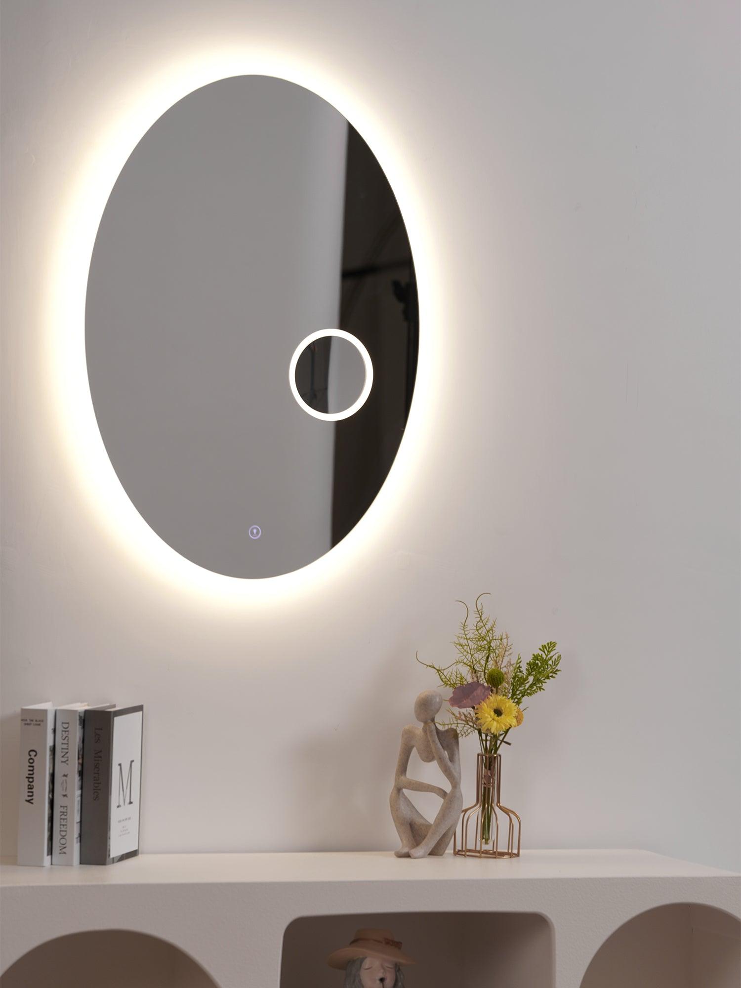 Ovariel Ovale Miroir Plastique Applique Lumière - Neutralighting