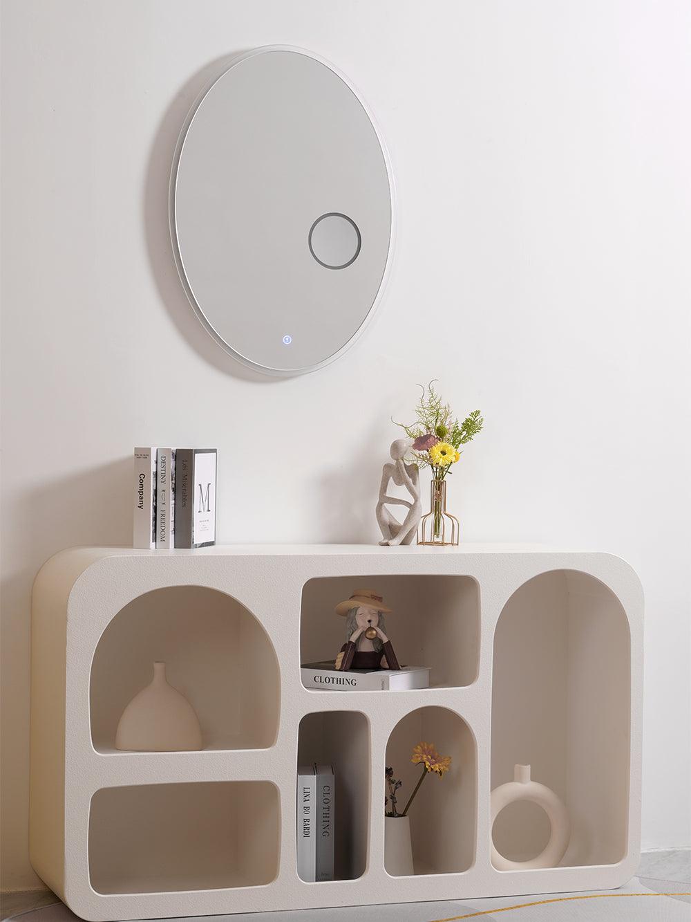 Ovariel Ovale Miroir Plastique Applique Lumière - Neutralighting