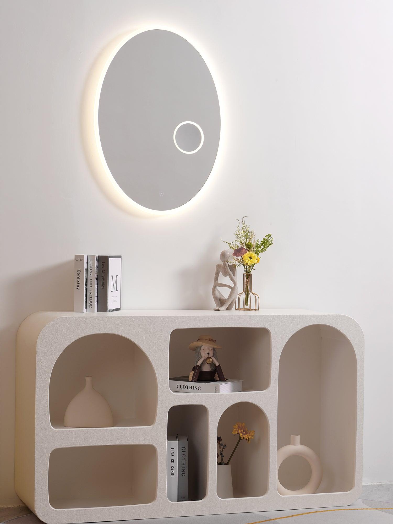 Ovariel Ovale Miroir Plastique Applique Lumière - Neutralighting