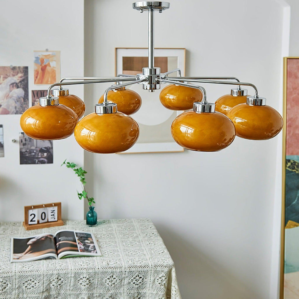 Lustra Chandelier Géométrique en Verre - Neutralighting
