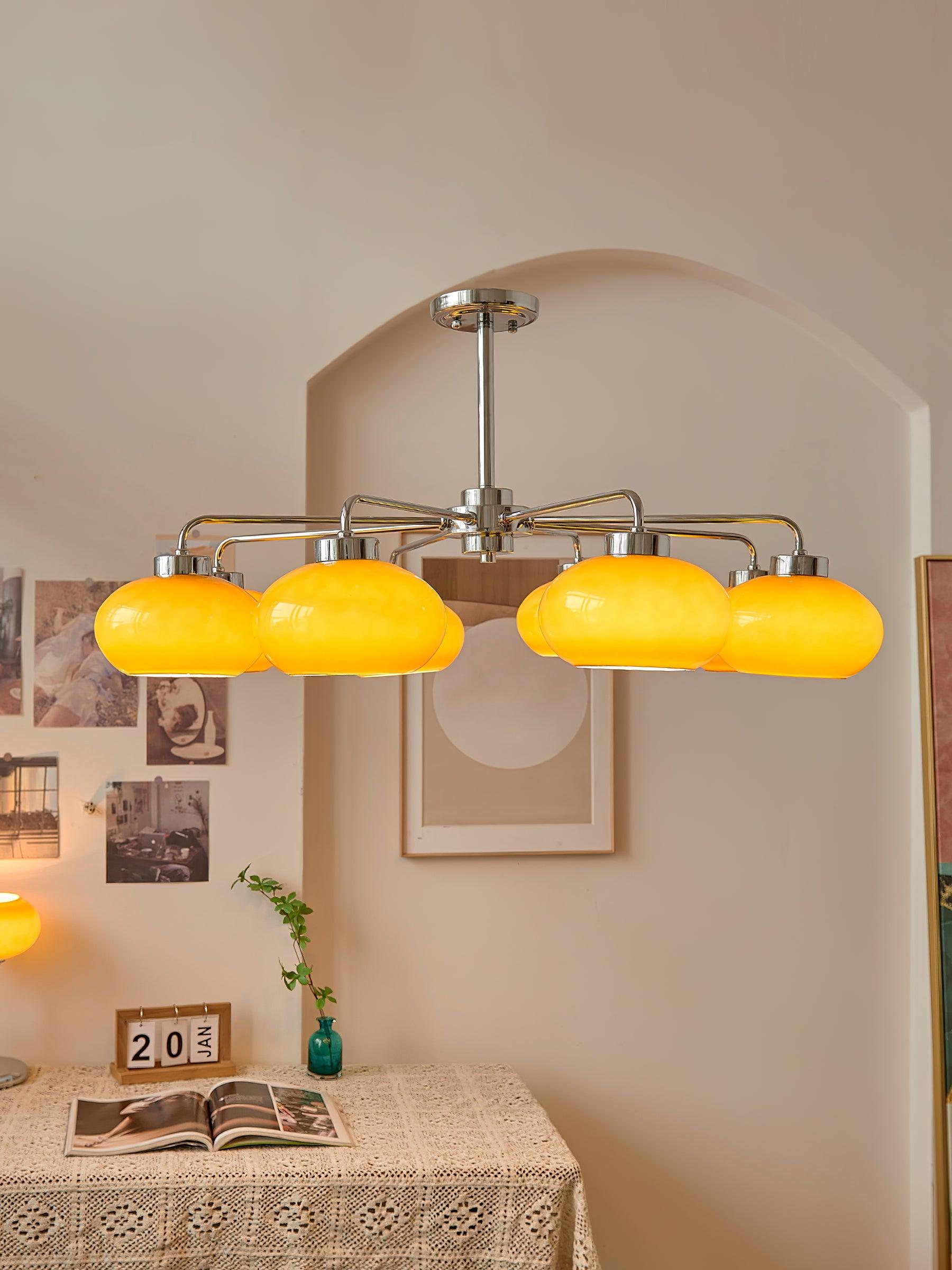 Lustra Chandelier Géométrique en Verre - Neutralighting