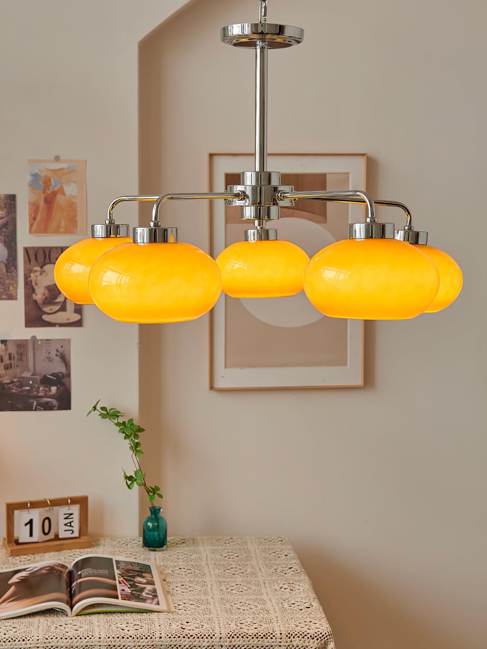 Lustra Chandelier Géométrique en Verre - Neutralighting