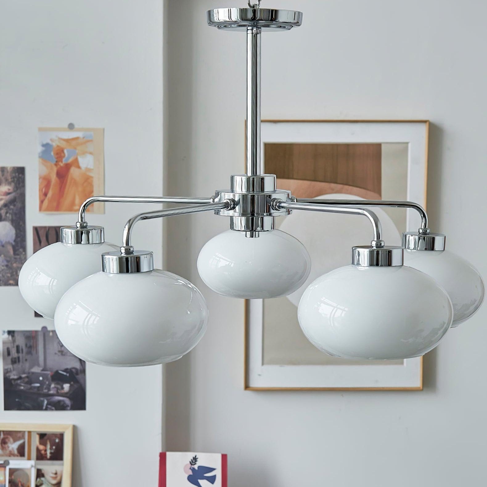 Lustra Chandelier Géométrique en Verre - Neutralighting