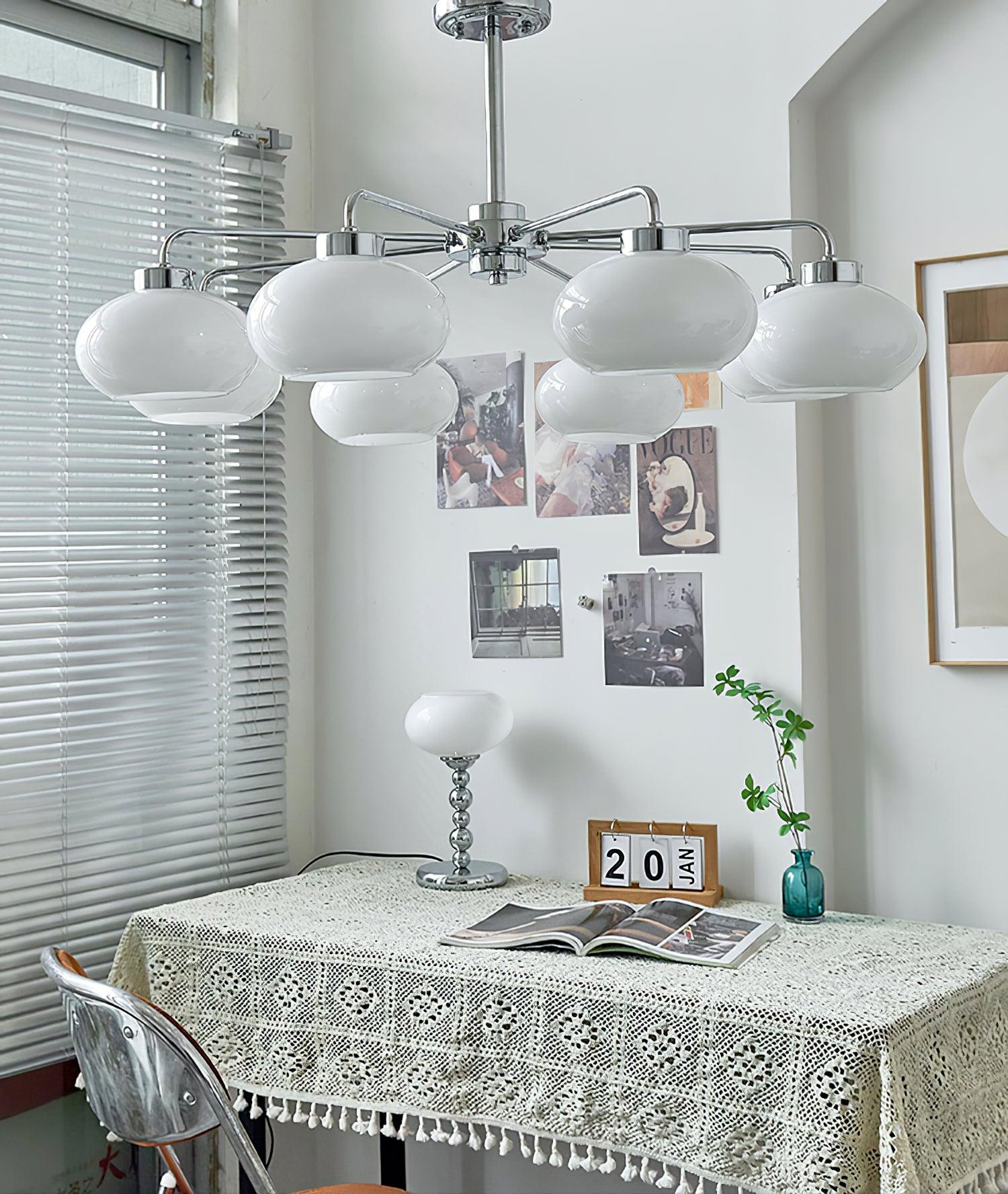Lustra Chandelier Géométrique en Verre - Neutralighting