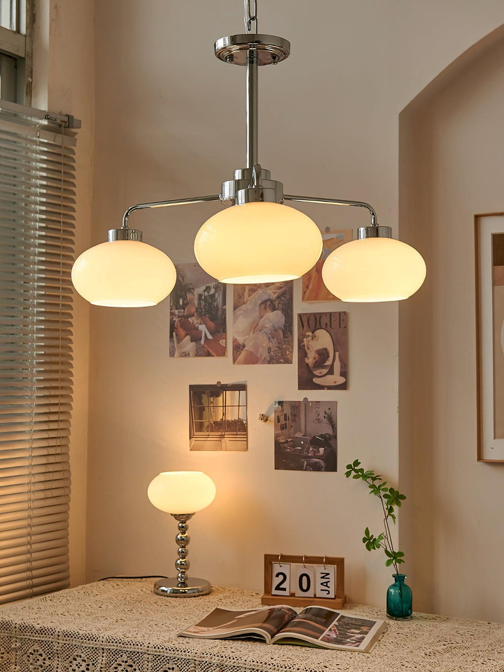 Lustra Chandelier Géométrique en Verre - Neutralighting