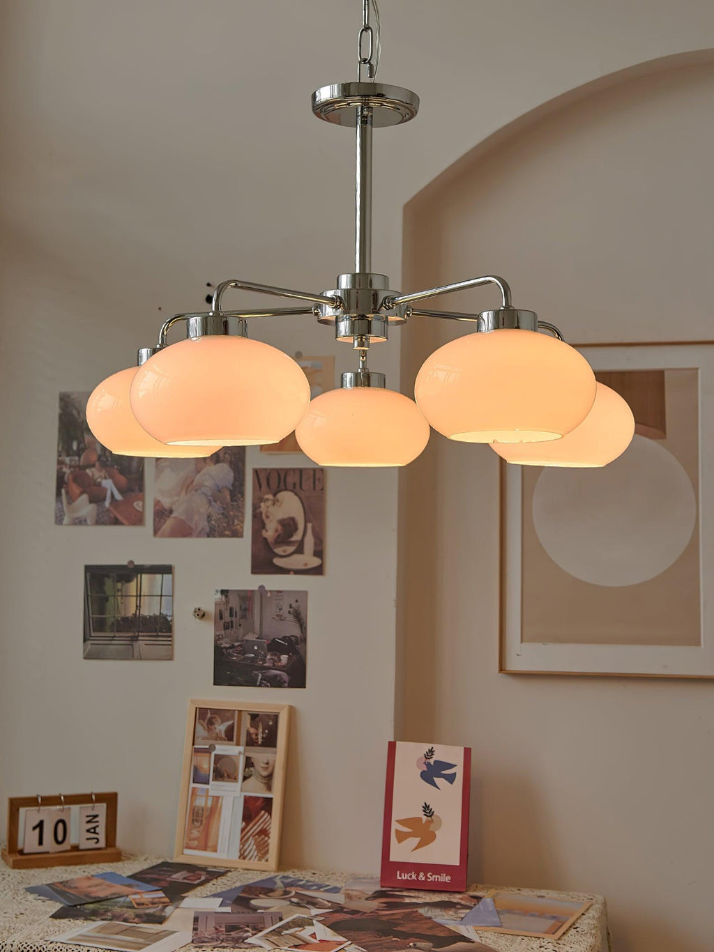 Lustra Chandelier Géométrique en Verre - Neutralighting