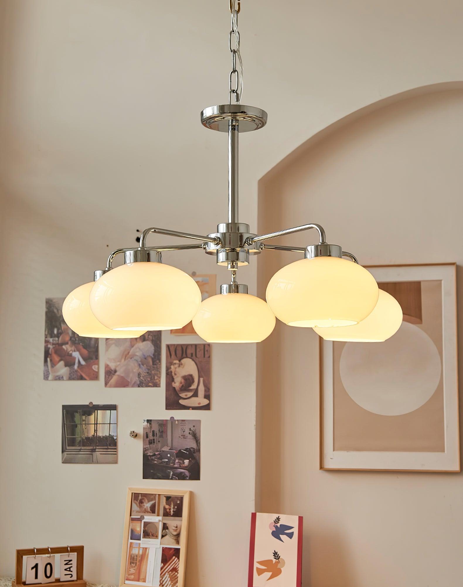 Lustra Chandelier Géométrique en Verre - Neutralighting
