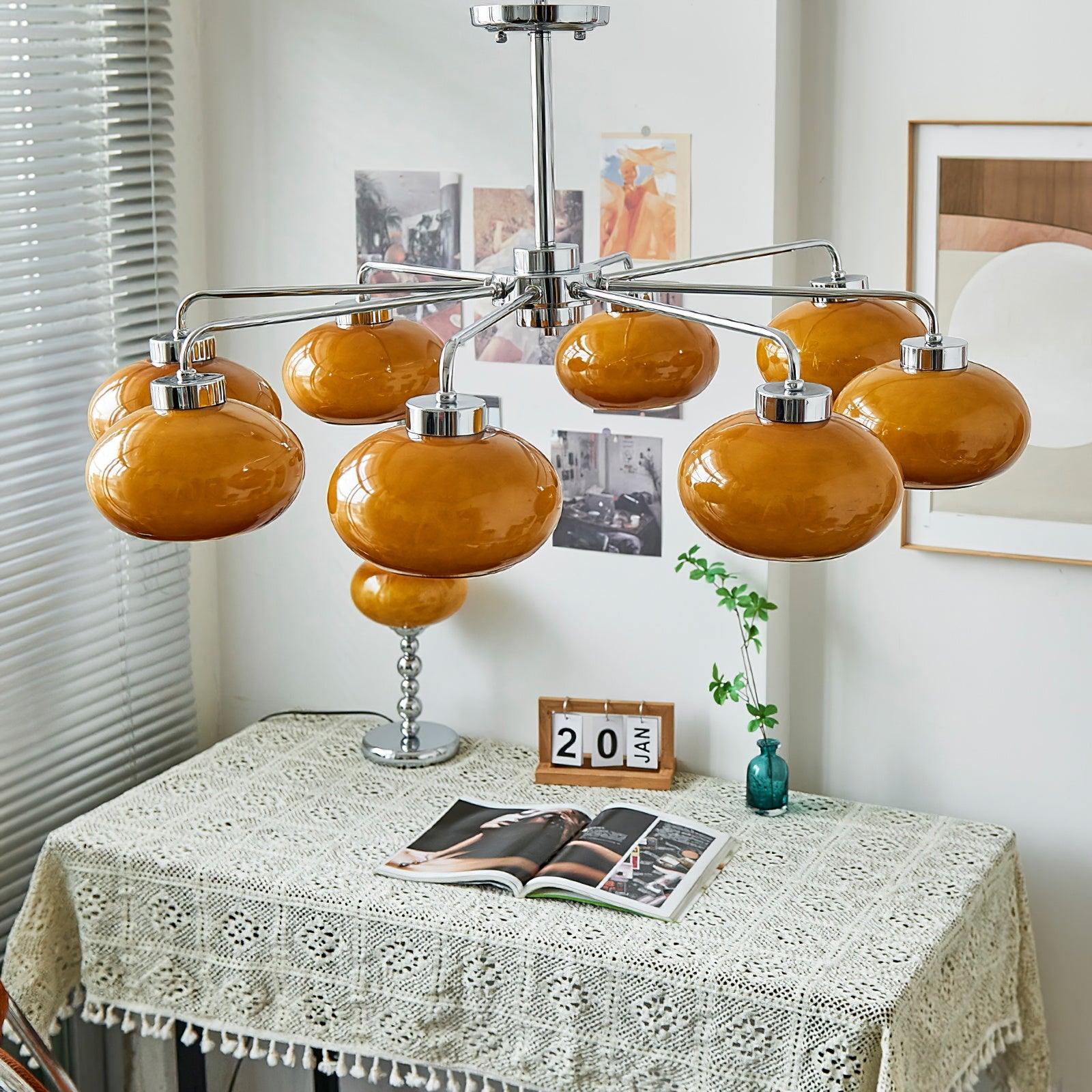 Lustra Chandelier Géométrique en Verre - Neutralighting