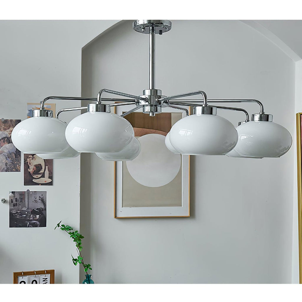 Lustra Chandelier Géométrique en Verre - Neutralighting