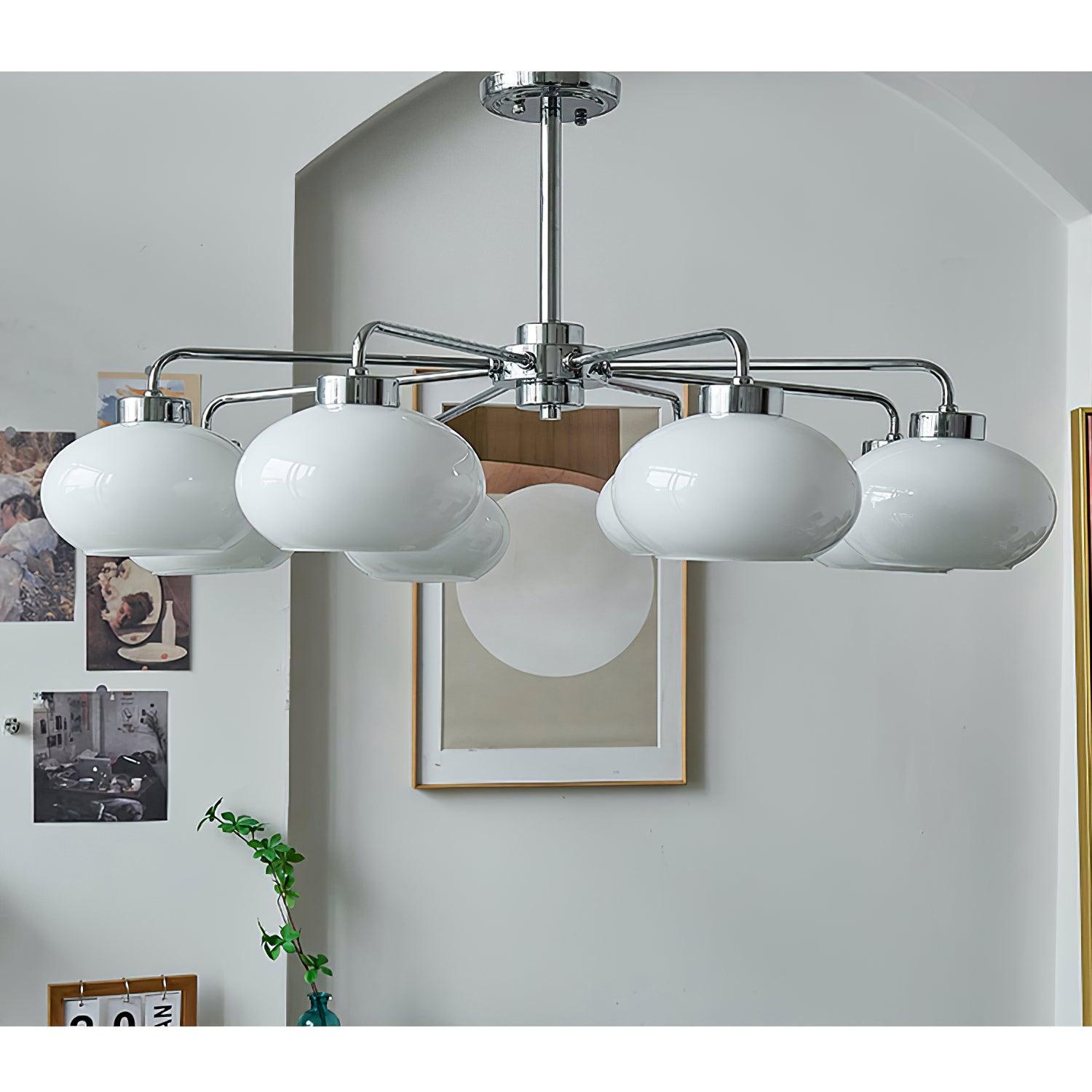 Lustra Chandelier Géométrique en Verre - Neutralighting
