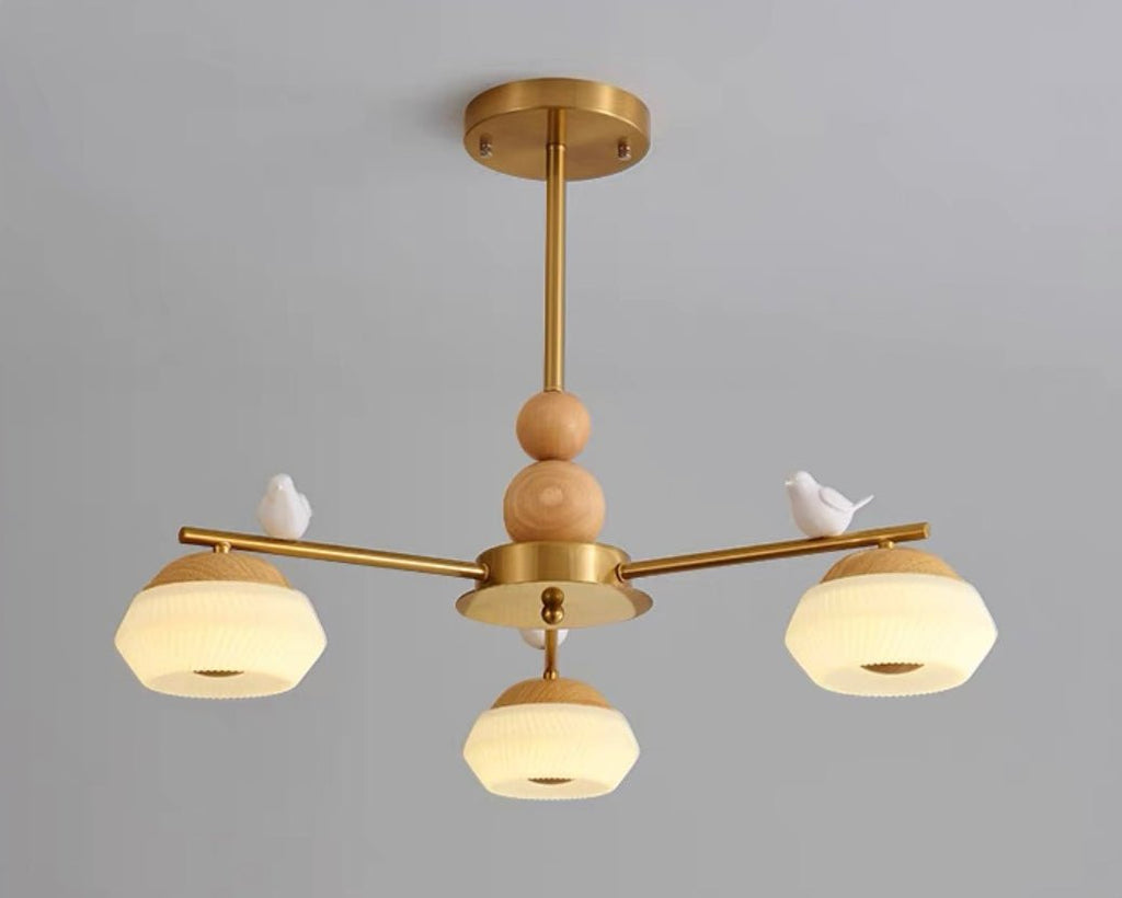 Lustra Chandelier Laiton Oiseau Ozawa Élégant - Neutralighting