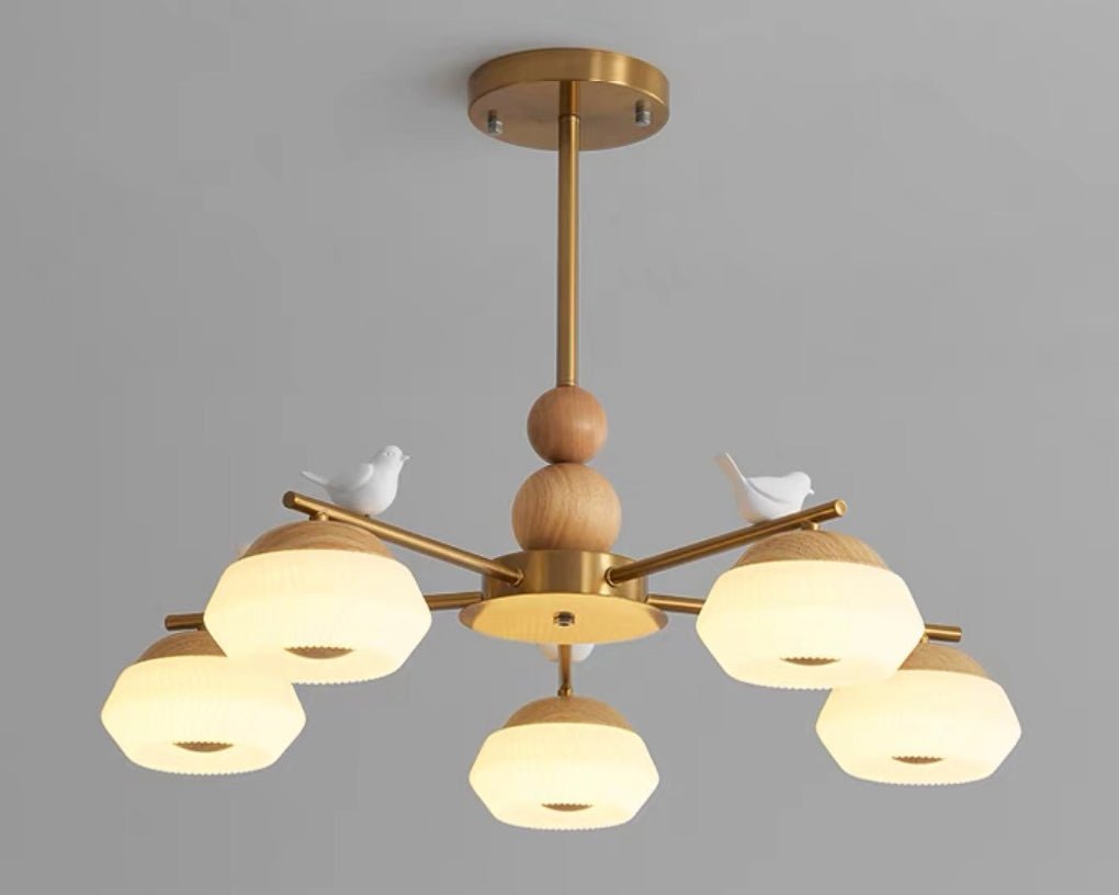 Lustra Chandelier Laiton Oiseau Ozawa Élégant - Neutralighting