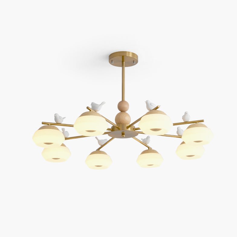 Lustra Chandelier Laiton Oiseau Ozawa Élégant - Neutralighting