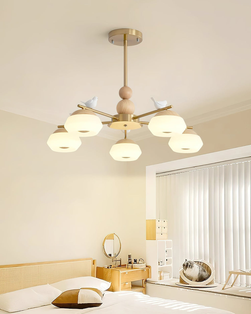 Lustra Chandelier Laiton Oiseau Ozawa Élégant - Neutralighting