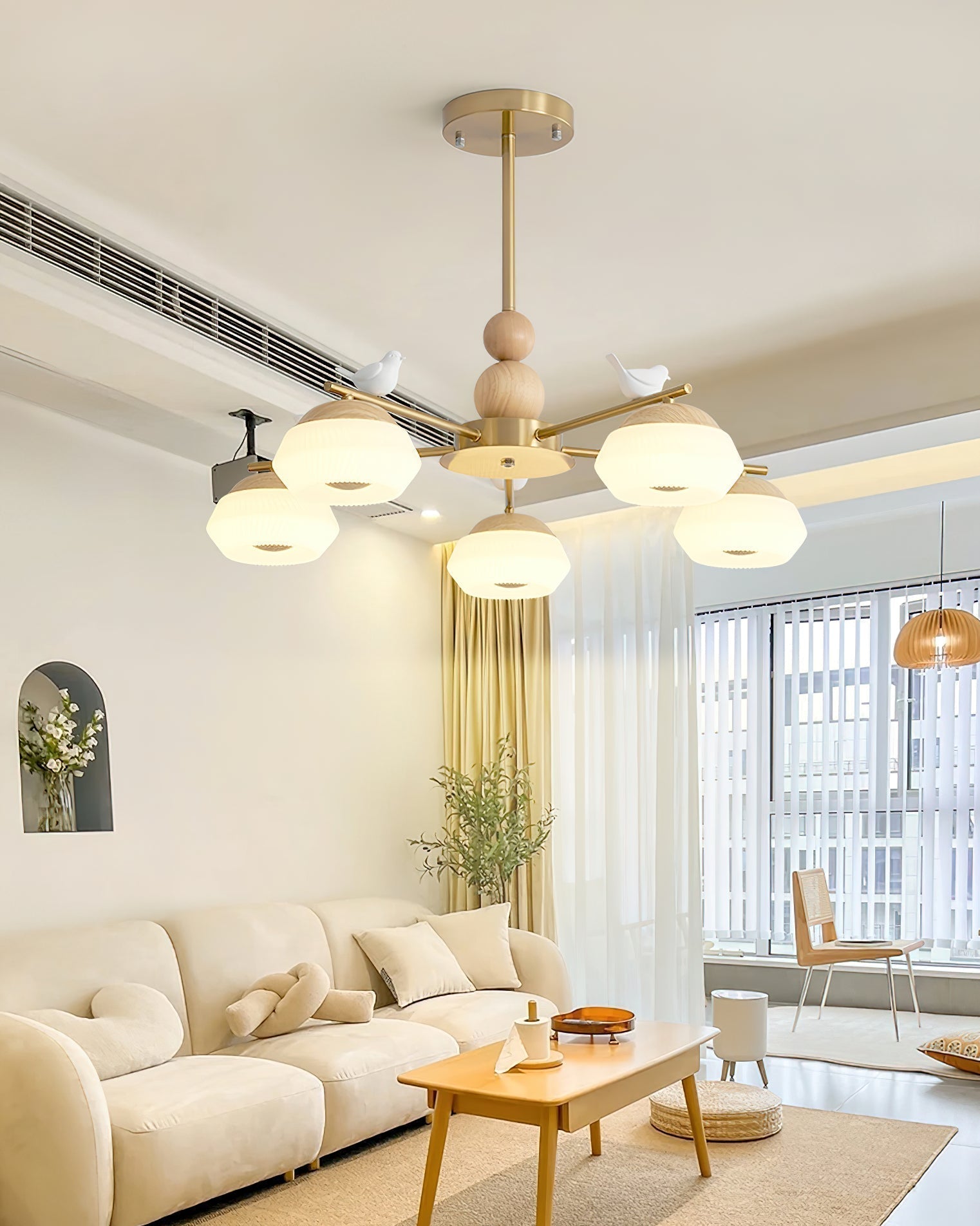 Lustra Chandelier Laiton Oiseau Ozawa Élégant - Neutralighting