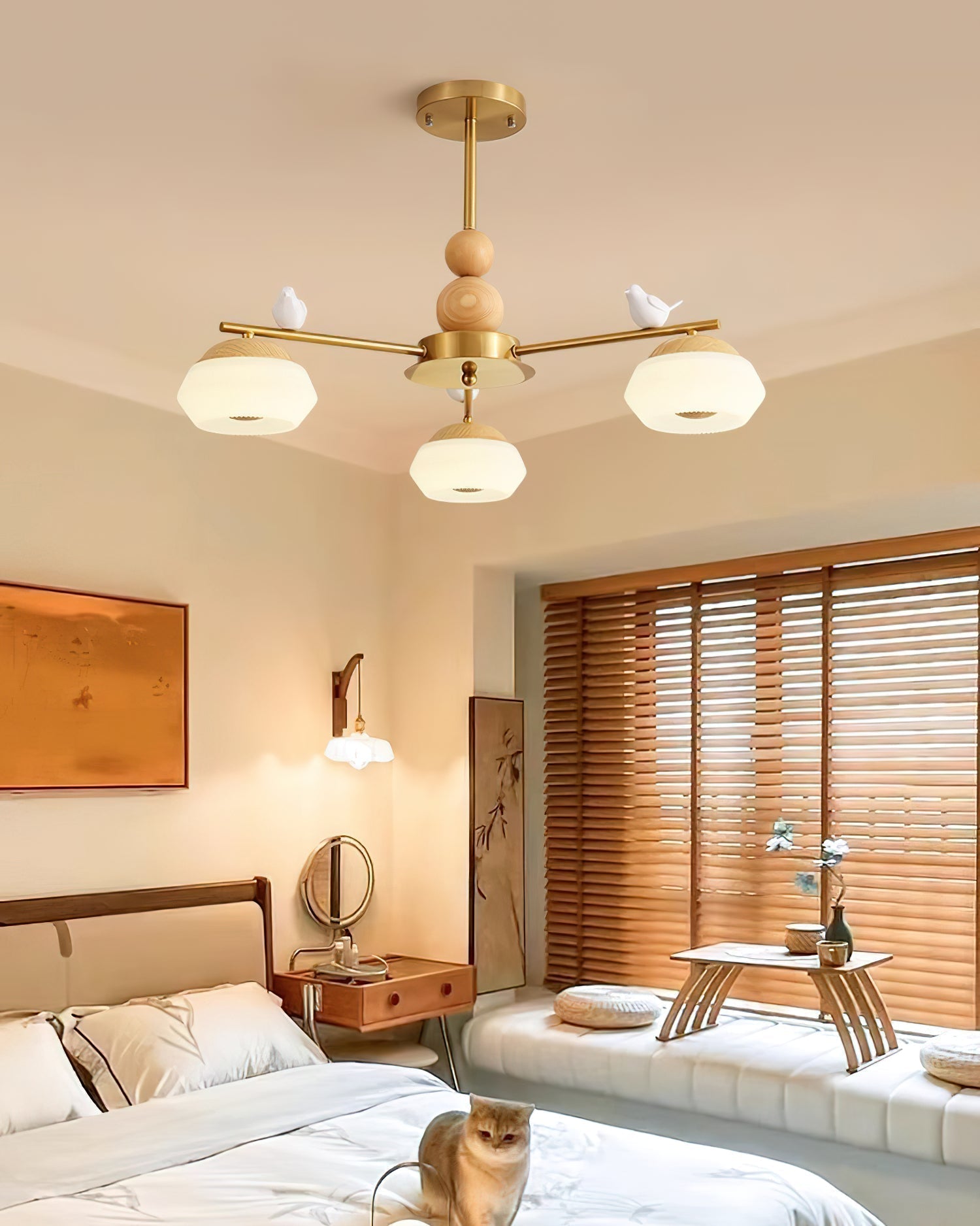 Lustra Chandelier Laiton Oiseau Ozawa Élégant - Neutralighting