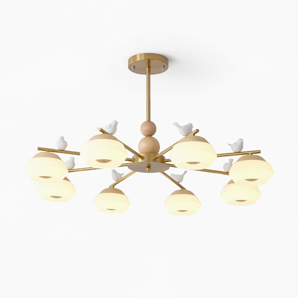 Lustra Chandelier Laiton Oiseau Ozawa Élégant - Neutralighting