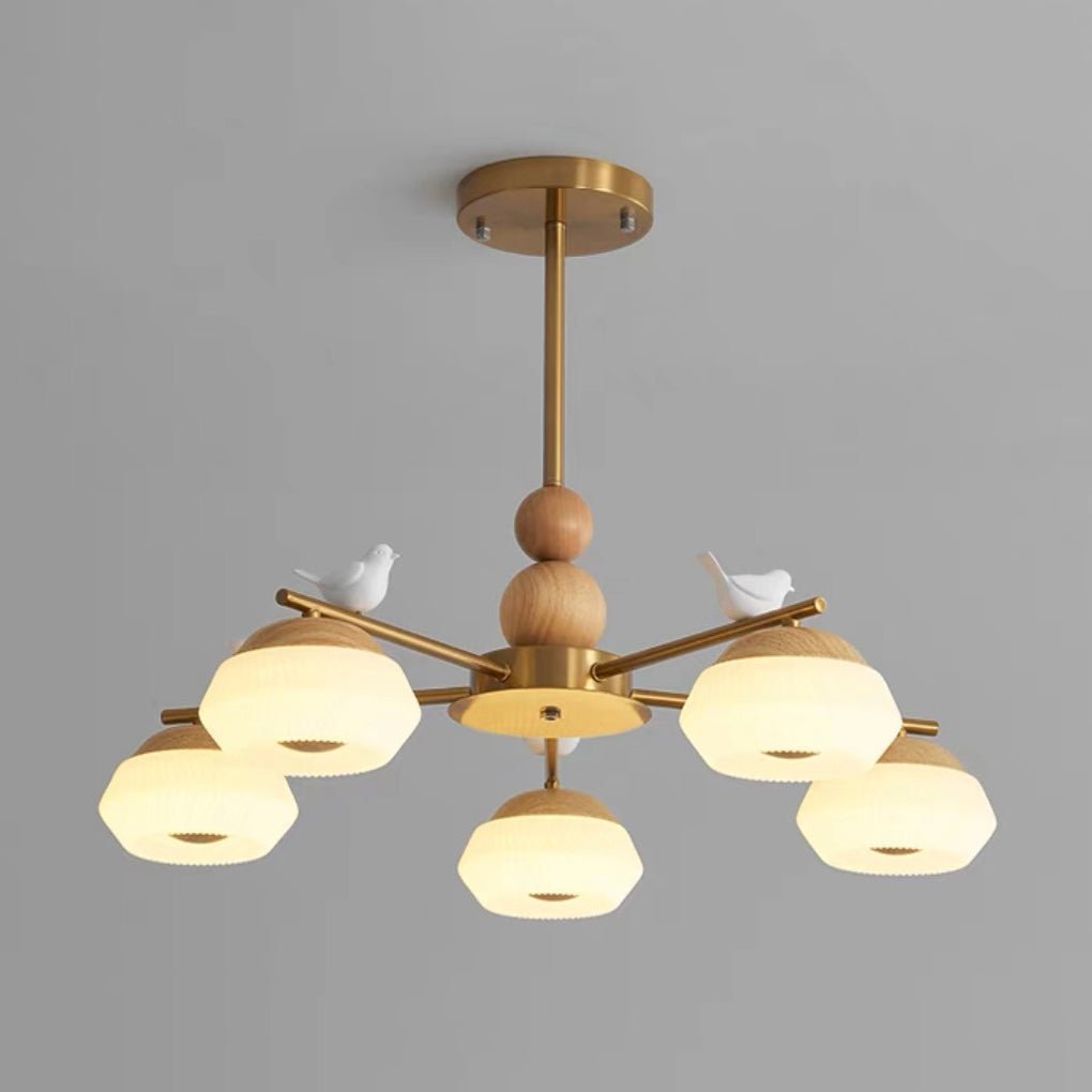 Lustra Chandelier Laiton Oiseau Ozawa Élégant - Neutralighting