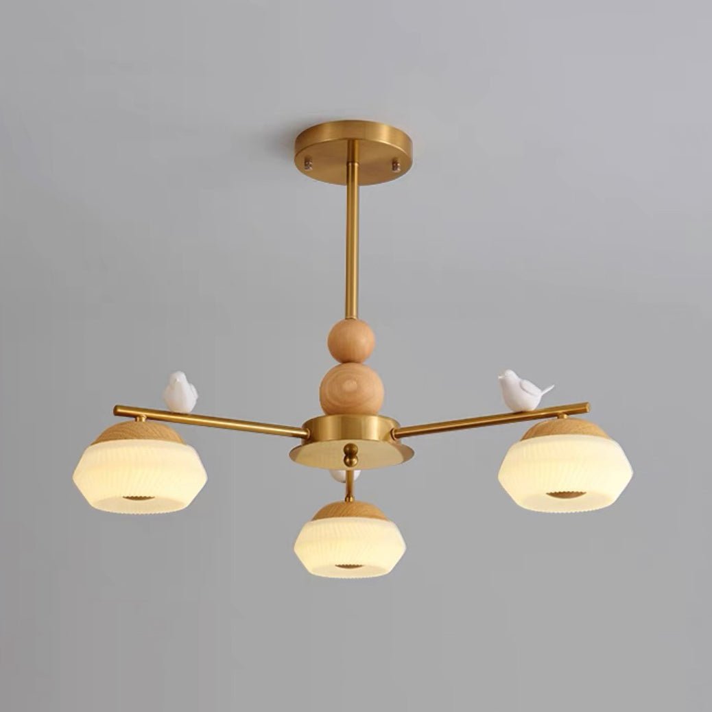Lustra Chandelier Laiton Oiseau Ozawa Élégant - Neutralighting