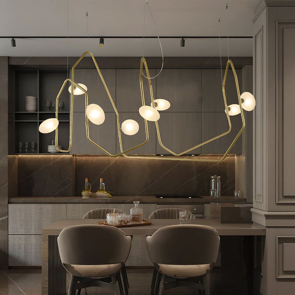 Aurvaryra Lustre Laiton Verre Minimaliste Moderne - Neutralighting
