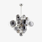 LustraChandelier Boule en Verre Chrome Pallocino - Neutralighting