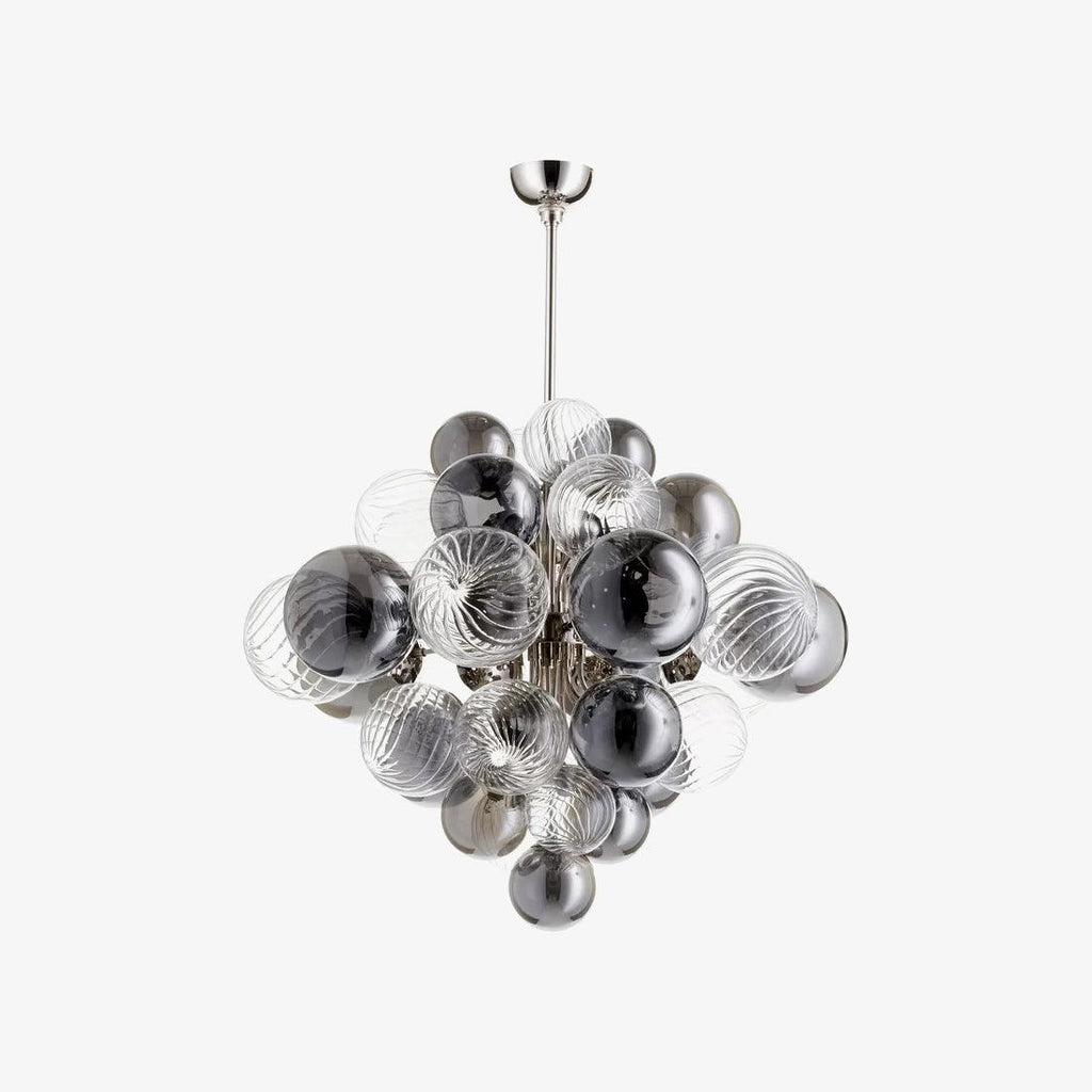 LustraChandelier Boule en Verre Chrome Pallocino - Neutralighting