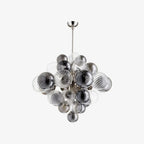 LustraChandelier Boule en Verre Chrome Pallocino - Neutralighting