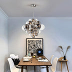 LustraChandelier Boule en Verre Chrome Pallocino - Neutralighting