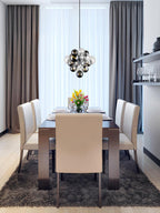 LustraChandelier Boule en Verre Chrome Pallocino - Neutralighting