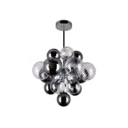 LustraChandelier Boule en Verre Chrome Pallocino - Neutralighting