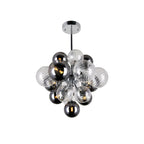 LustraChandelier Boule en Verre Chrome Pallocino - Neutralighting