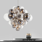 LustraChandelier Boule en Verre Chrome Pallocino - Neutralighting
