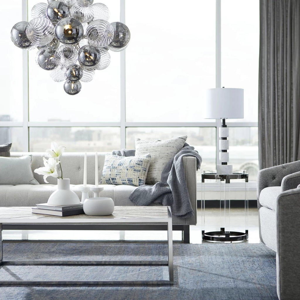 LustraChandelier Boule en Verre Chrome Pallocino - Neutralighting