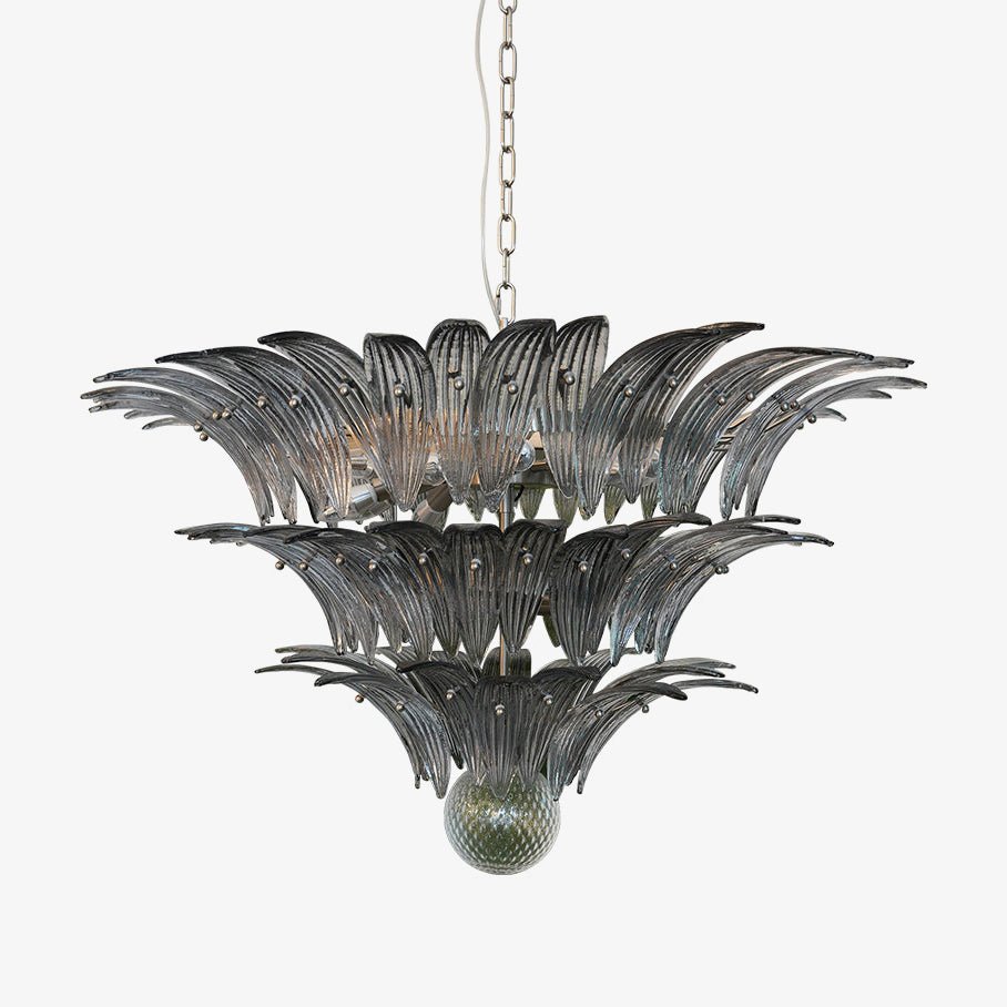 Aurora Chandelier en Verre de Murano Feuille de Palmier - Neutralighting