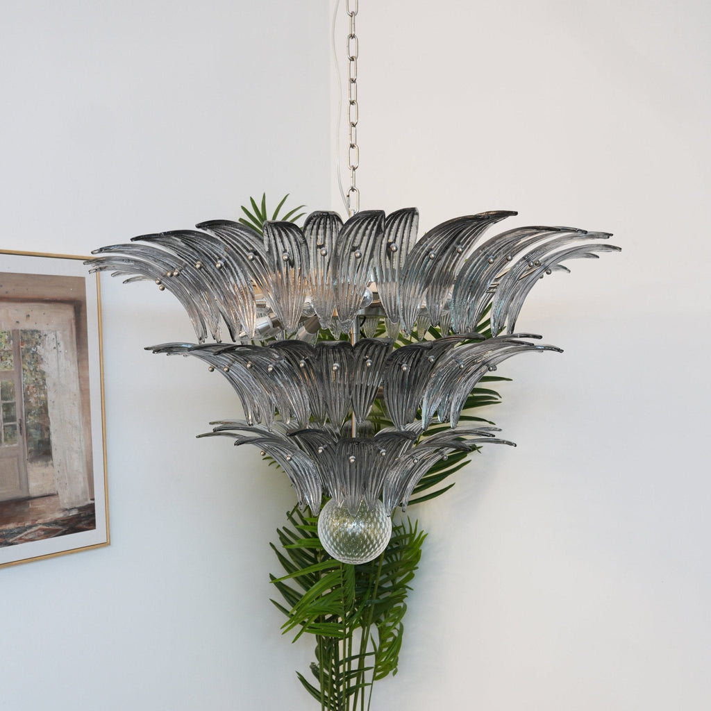 Aurora Chandelier en Verre de Murano Feuille de Palmier - Neutralighting