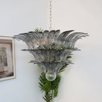 Aurora Chandelier en Verre de Murano Feuille de Palmier - Neutralighting