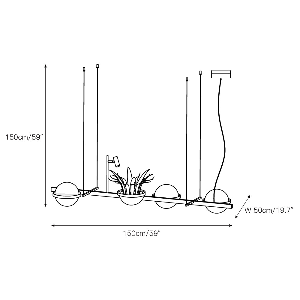 Vacaria Suspension Métal Plastique Minimaliste Moderne - Neutralighting