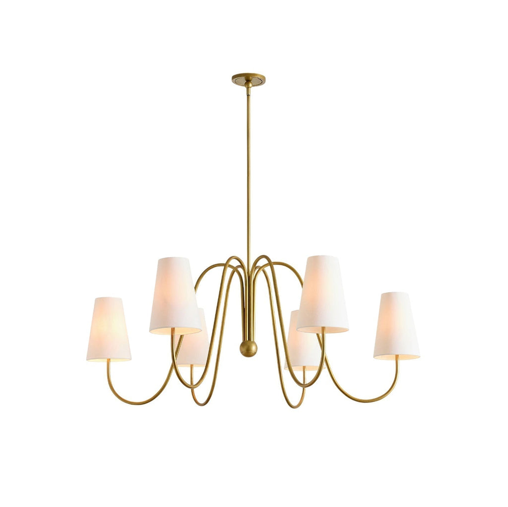 Cevaris Lustre Laiton Tissu Courbé Créativité Individuelle - Neutralighting
