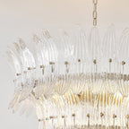 Palmette Lustre Feuille en Verre Superposée - Neutralighting
