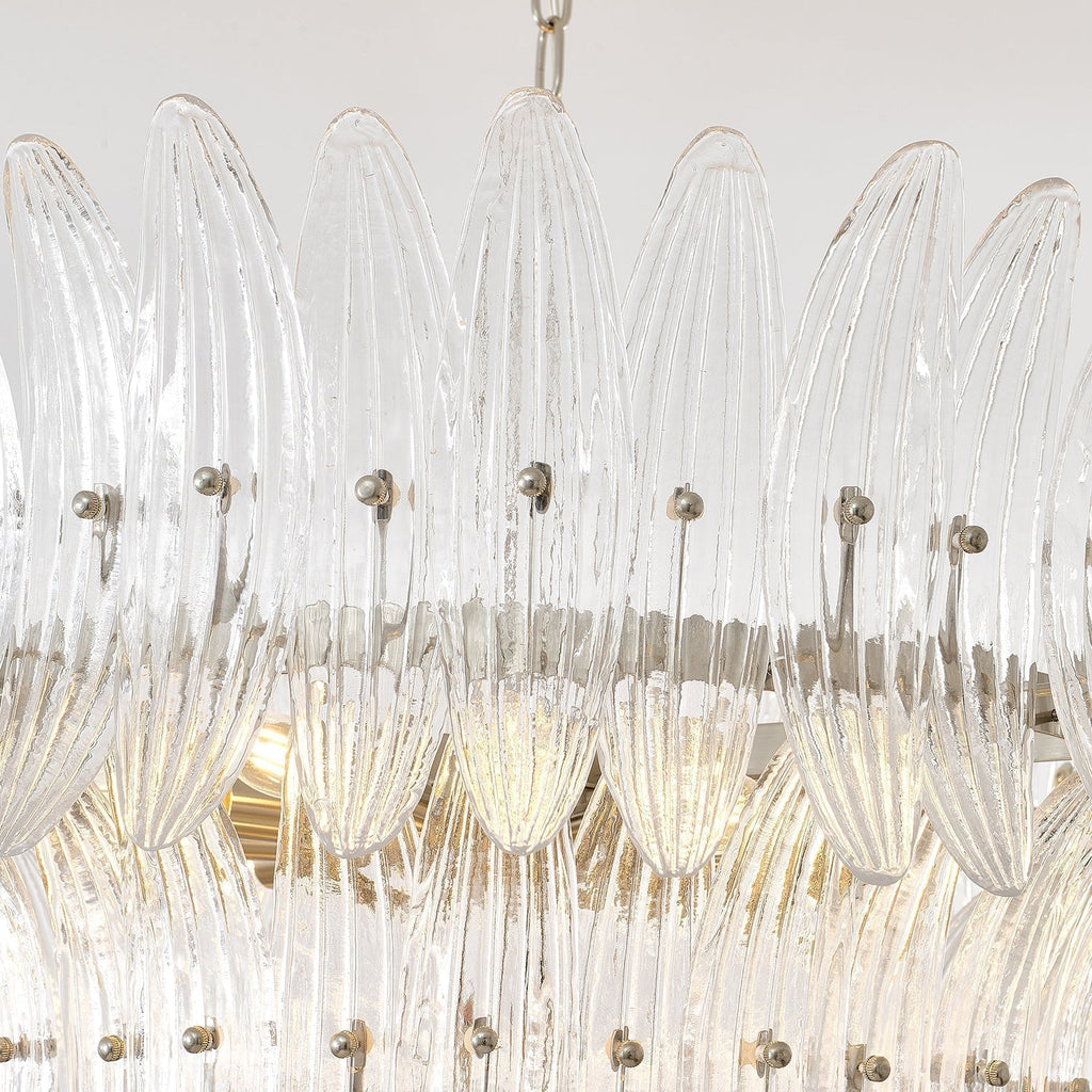 Palmette Lustre Feuille en Verre Superposée - Neutralighting