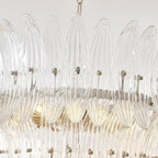 Palmette Lustre Feuille en Verre Superposée - Neutralighting
