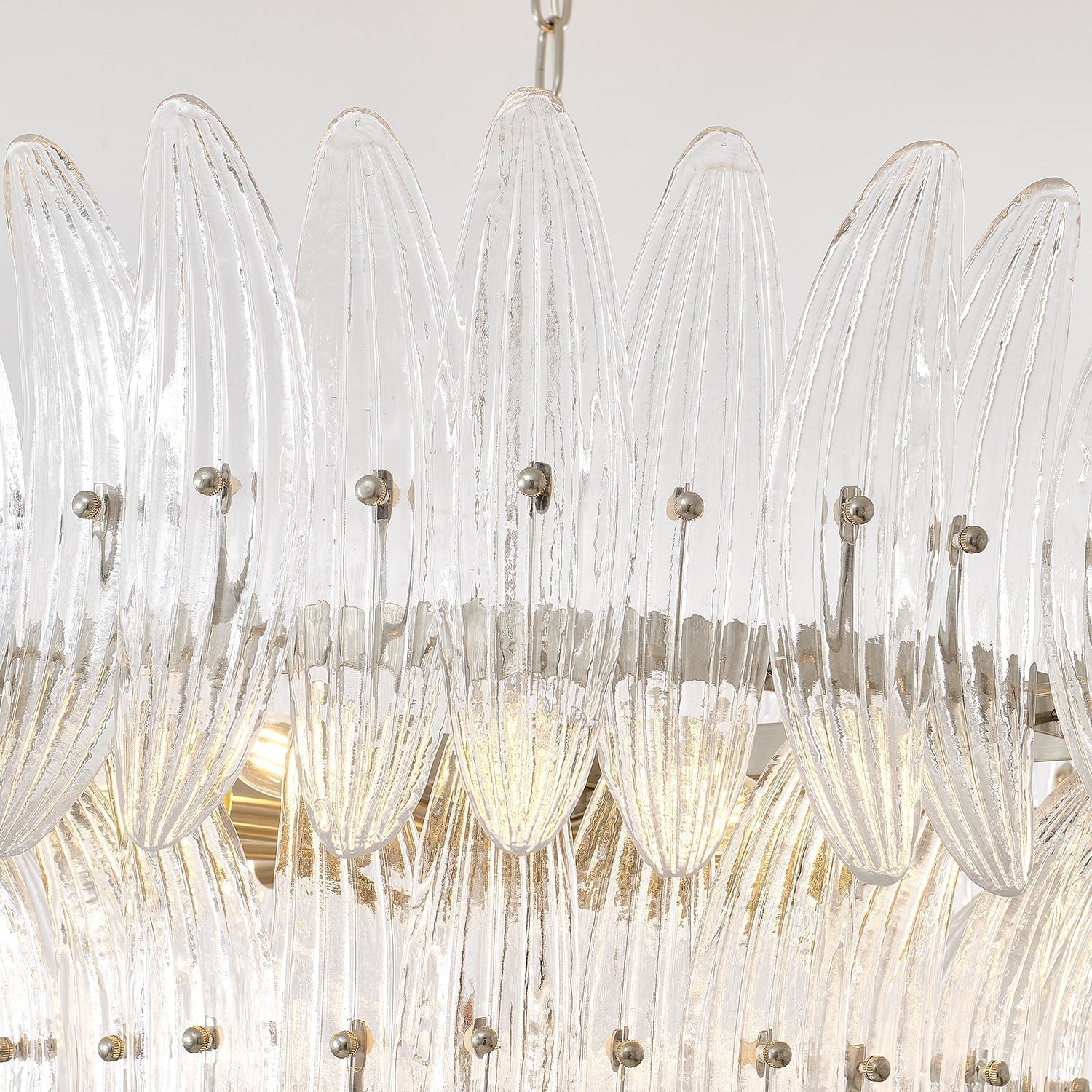 Palmette Lustre Feuille en Verre Superposée - Neutralighting