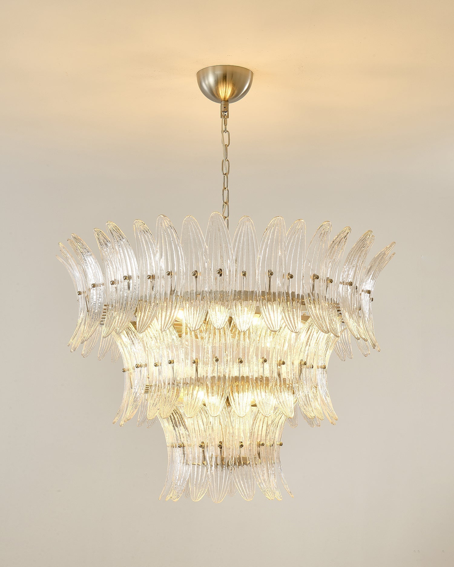 Palmette Lustre Feuille en Verre Superposée - Neutralighting