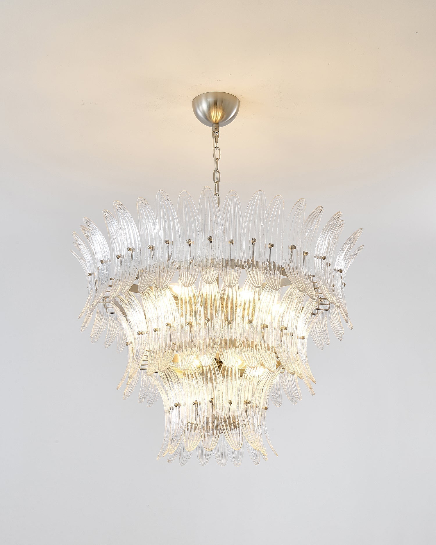 Palmette Lustre Feuille en Verre Superposée - Neutralighting